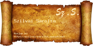 Szilvai Sarolta névjegykártya