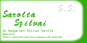 sarolta szilvai business card